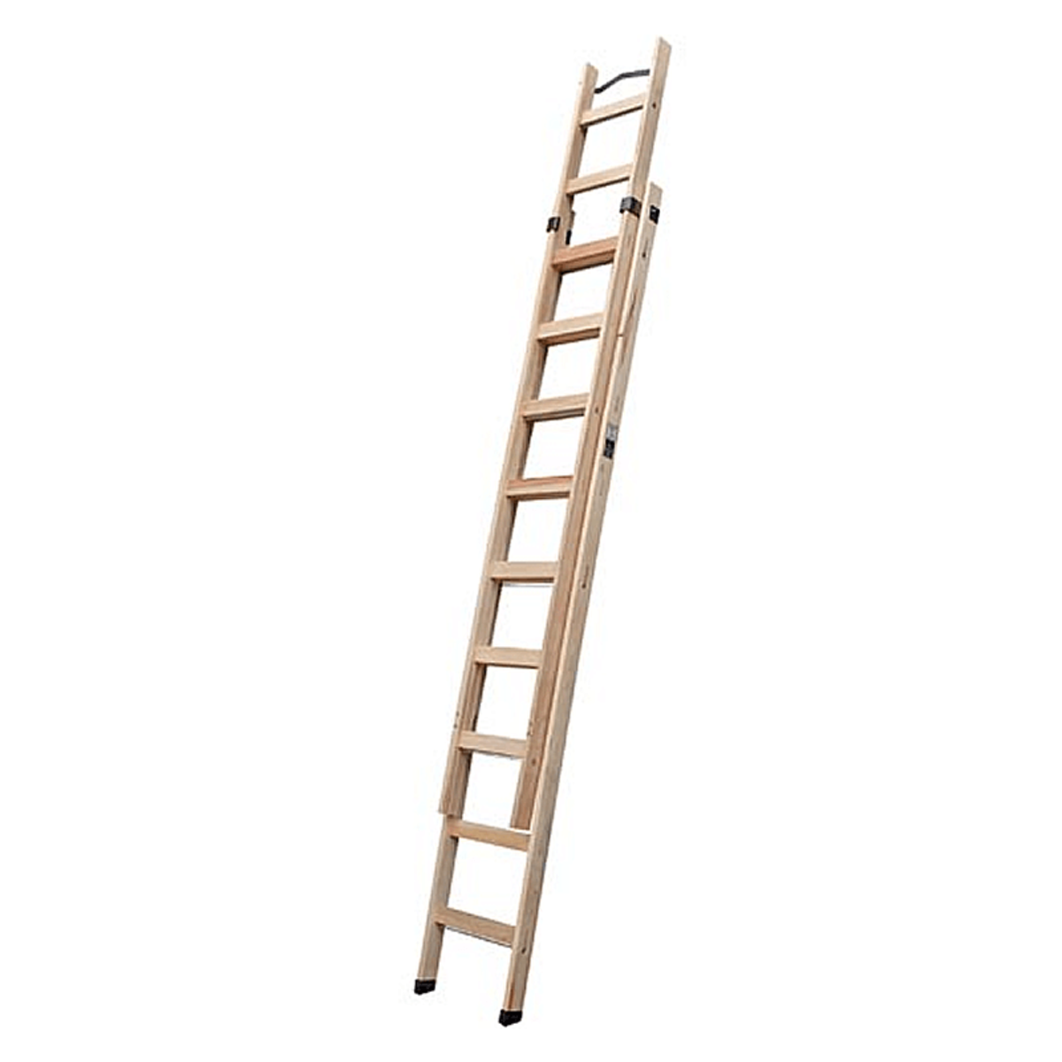 Escalera de madera extensible Arizona con patas regulables de 12 peldaños | Multialquiler Levante Valencia