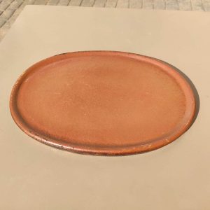 Fuente de barro ovalada de 41 x 30 cm especial para brasa
