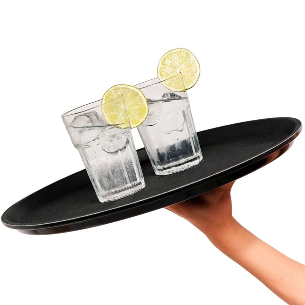 Bandeja de camarero redonda de fibra de vidrio (Ø 40,5 x 2,2 cm): imagen 2