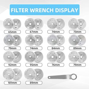 Juego de tazas de llave para filtro de aceite KATSU de 15 piezas: imagen 4