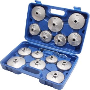 Juego de tazas de llave para filtro de aceite KATSU de 15 piezas
